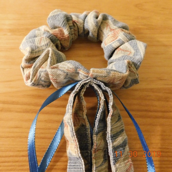 OOAK Handmade ECO hair tie scrunchie with … - Picture 2 of 5